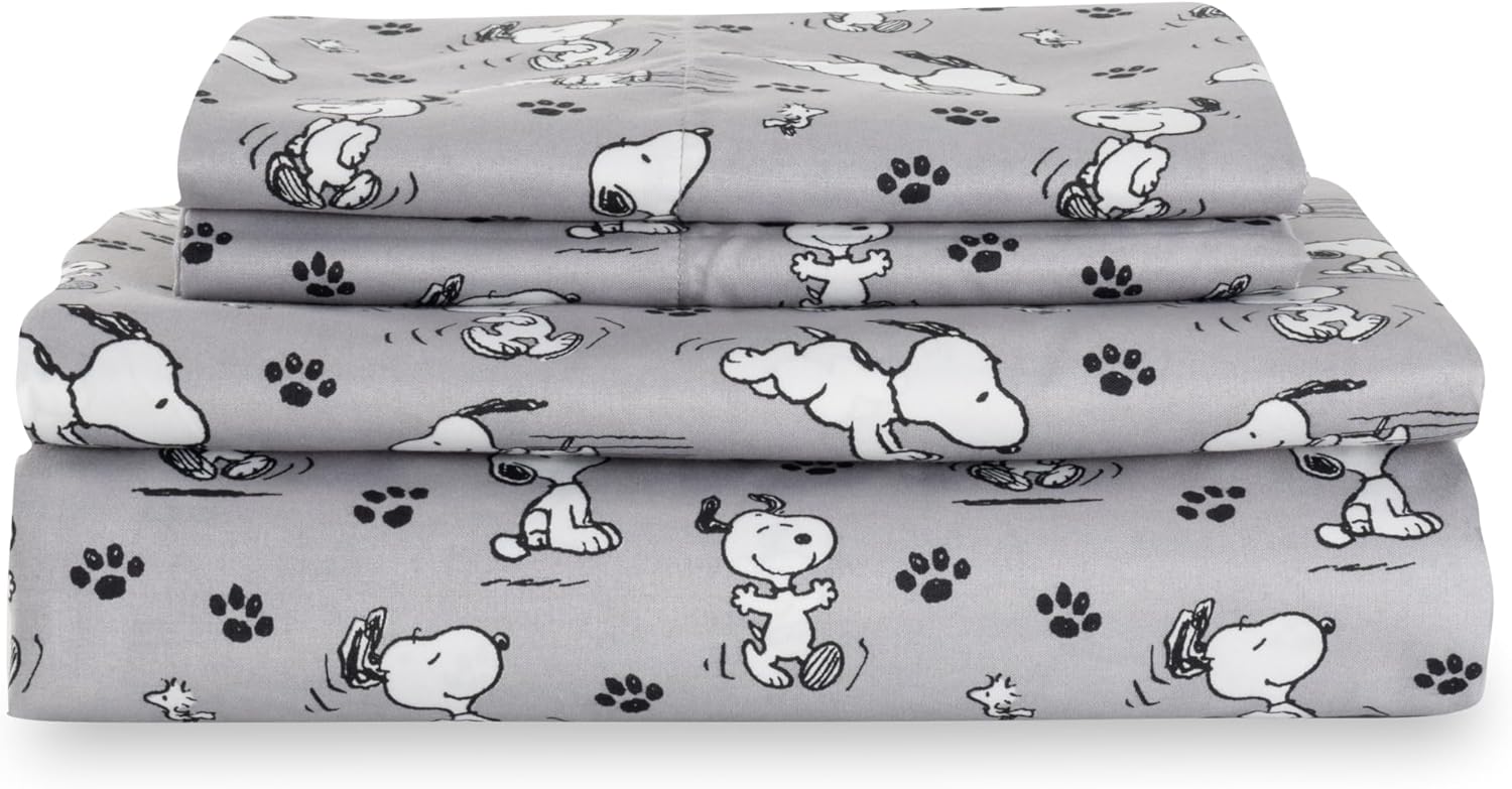 Berkshire Blanket Peanuts Kids Sheet Set Queen Size 4 Pieces