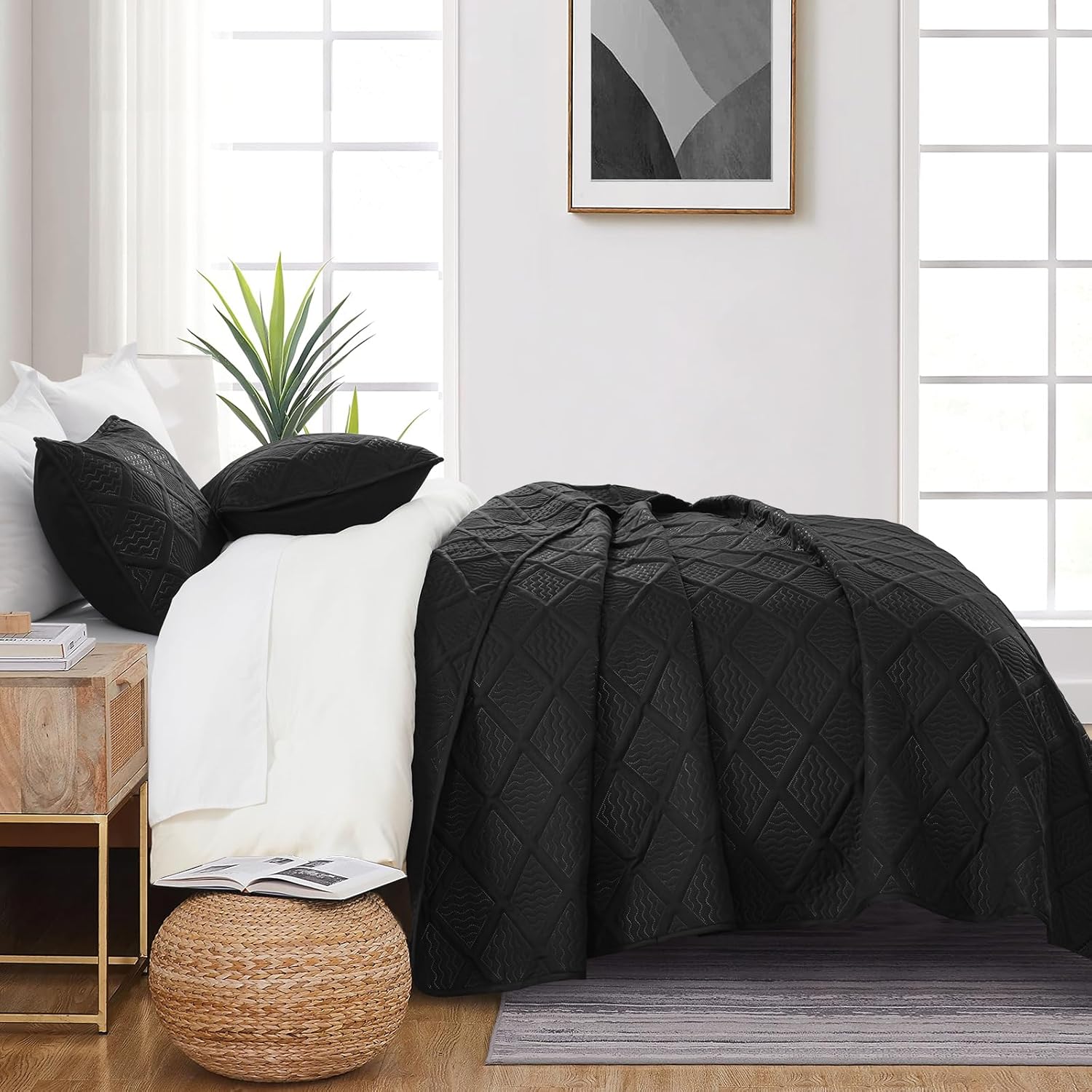 Yiran Queen Size Microfiber Bedspread Set