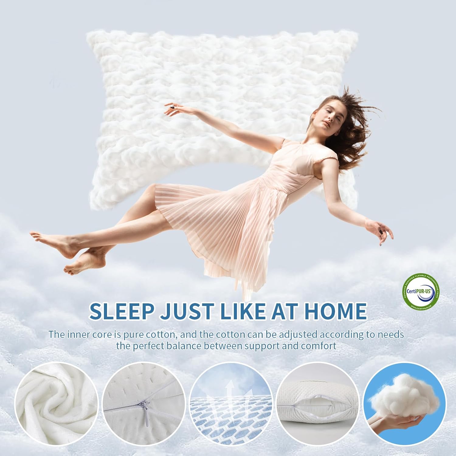 HZYAMZ Cotton Travel Neck Pillow for Camping and Travel
