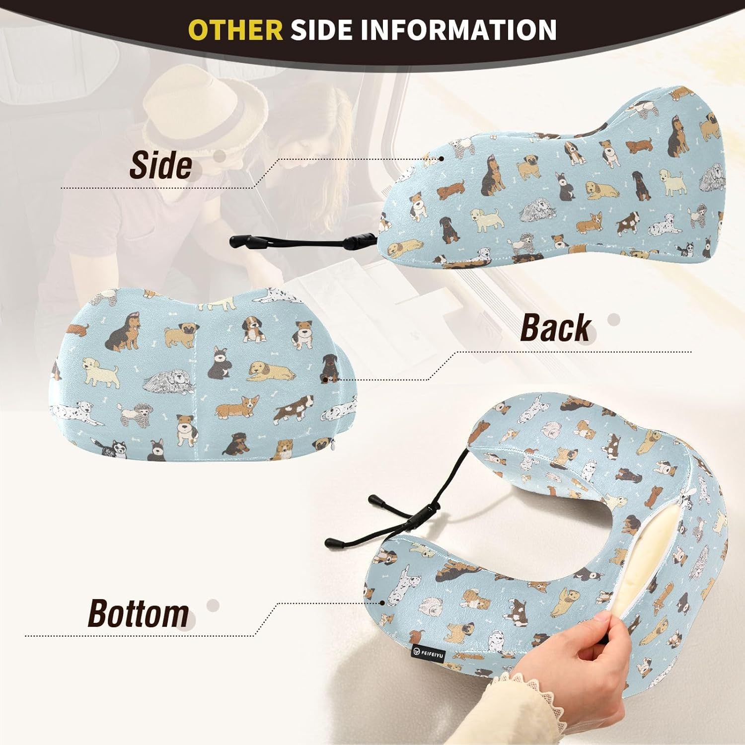 Sletend Travel Neck Pillow with Storage Bag