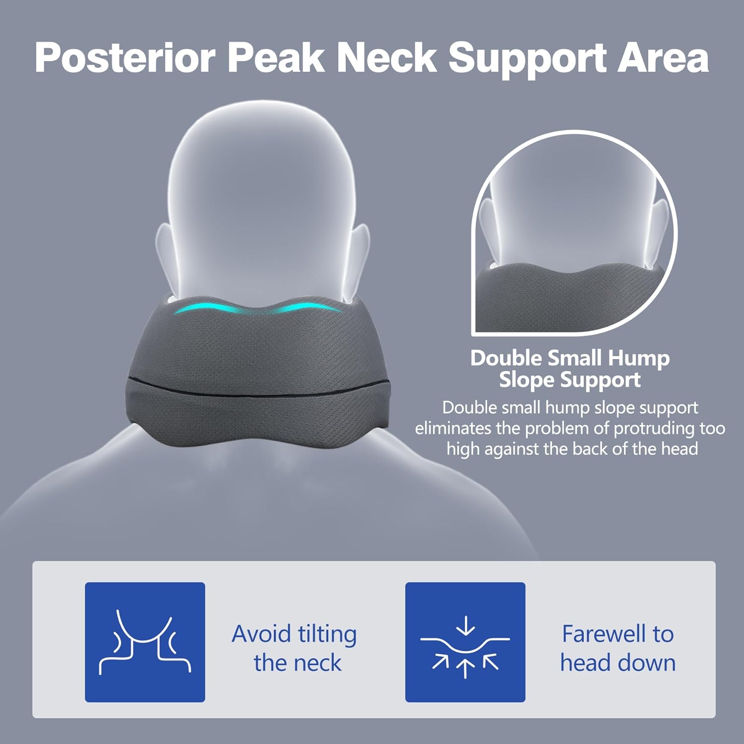 Cozyhealth Memory Foam Travel Neck Pillow for Airplane and Car Use