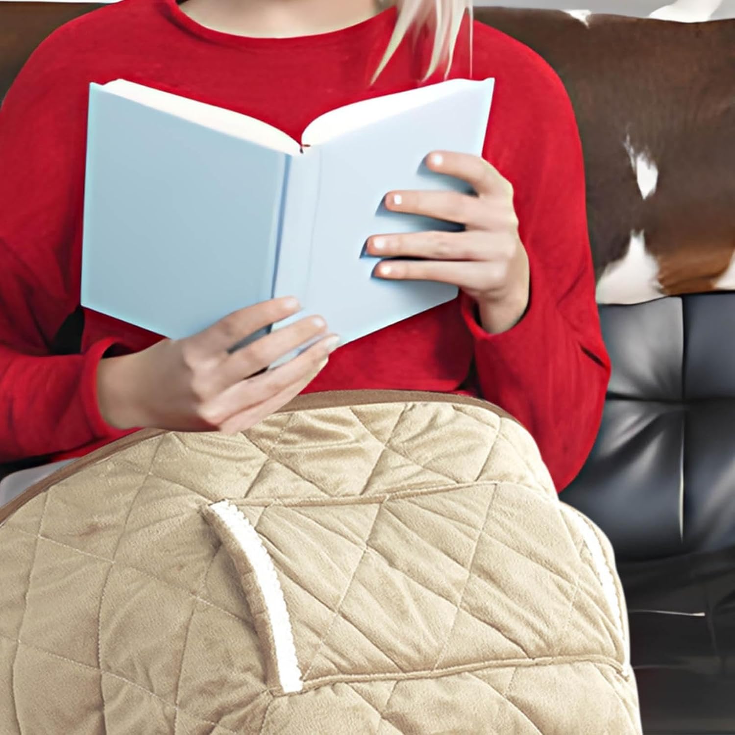 kakina CMSX Heated Throw Blanket with Hand Pocket