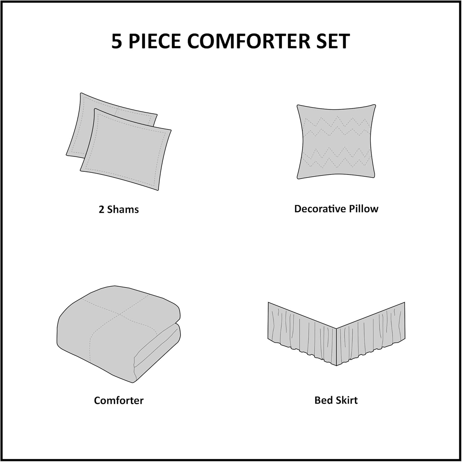 Madison Park Celeste Comforter Set White 5 Piece King