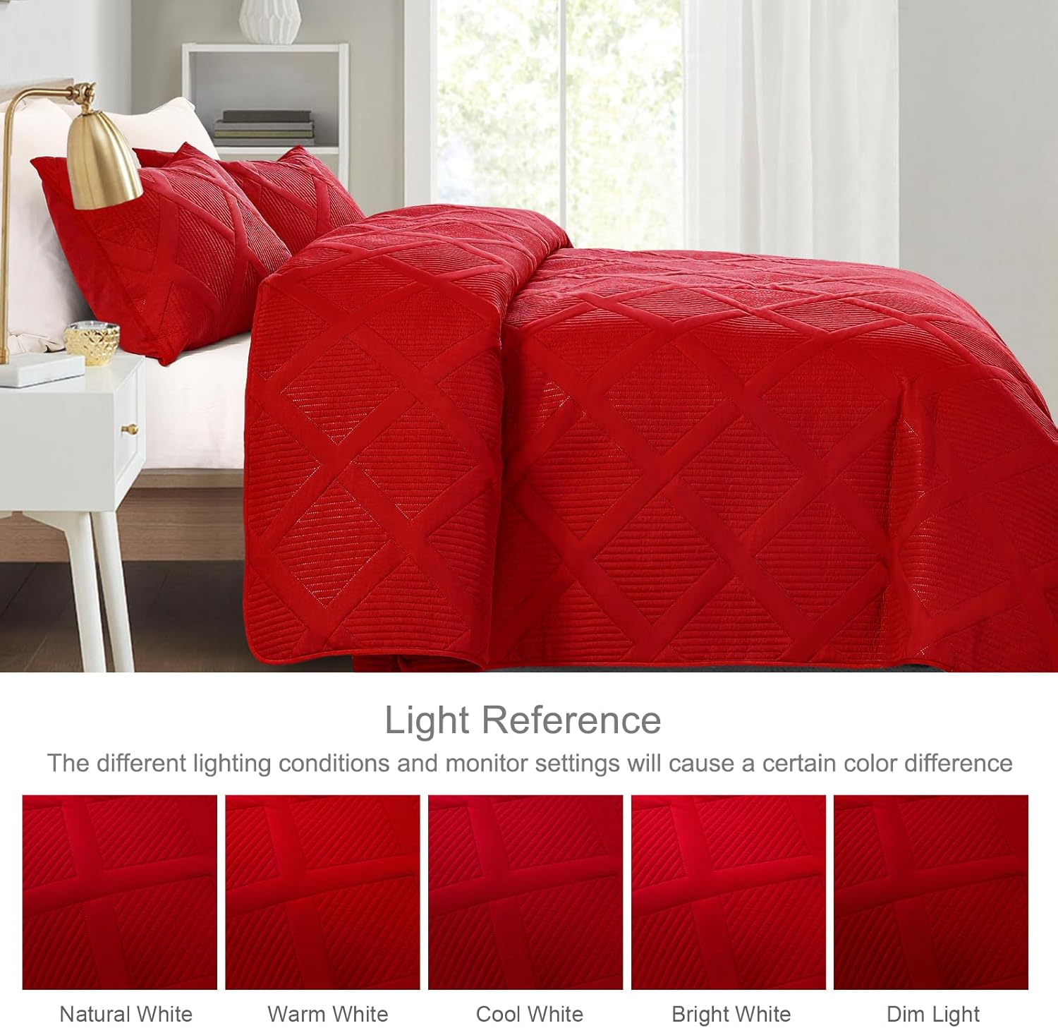 Exclusivo Mezcla King Size Quilt Set with Modern Striped Pattern