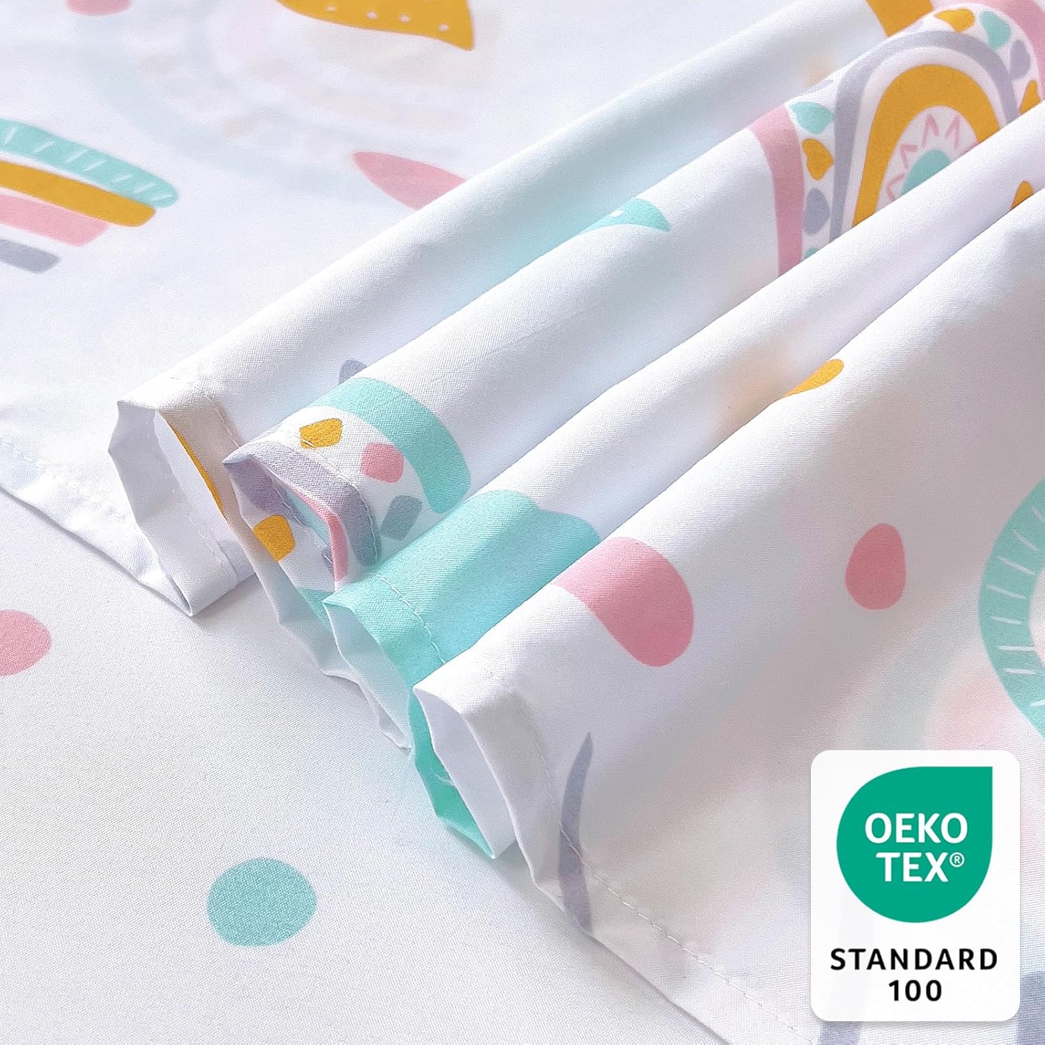 Homilay Kids 4 Piece Rainbow Sheet Set