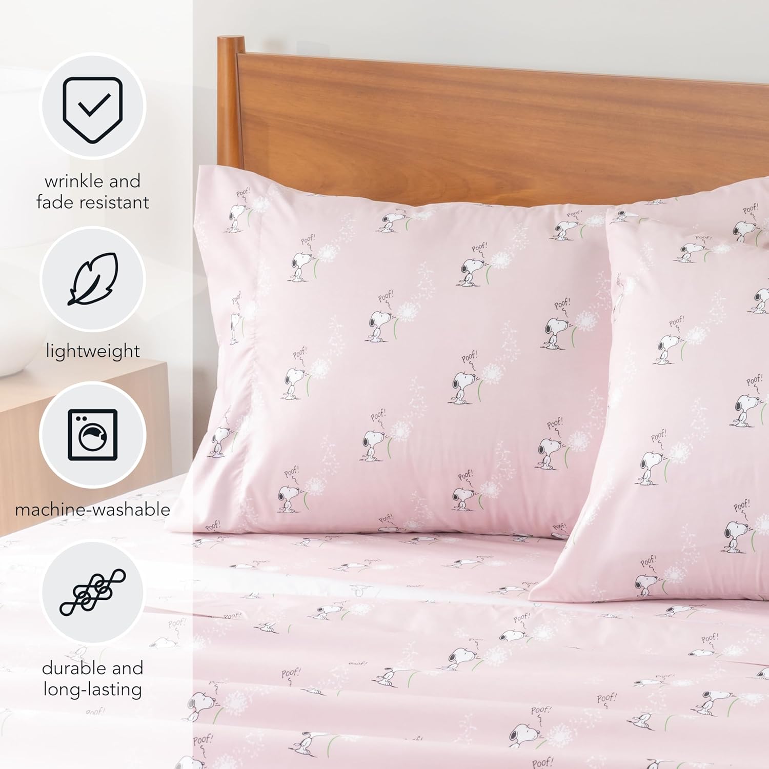 Berkshire Blanket Peanuts Snoopy Kids Sheet Set Full Size 4 Piece