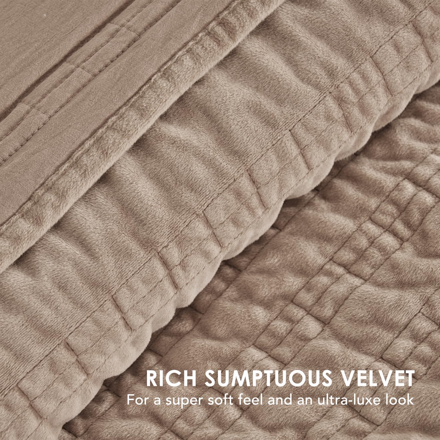 Evergrace Velvet Quilt Set King Size Luxury Bedding