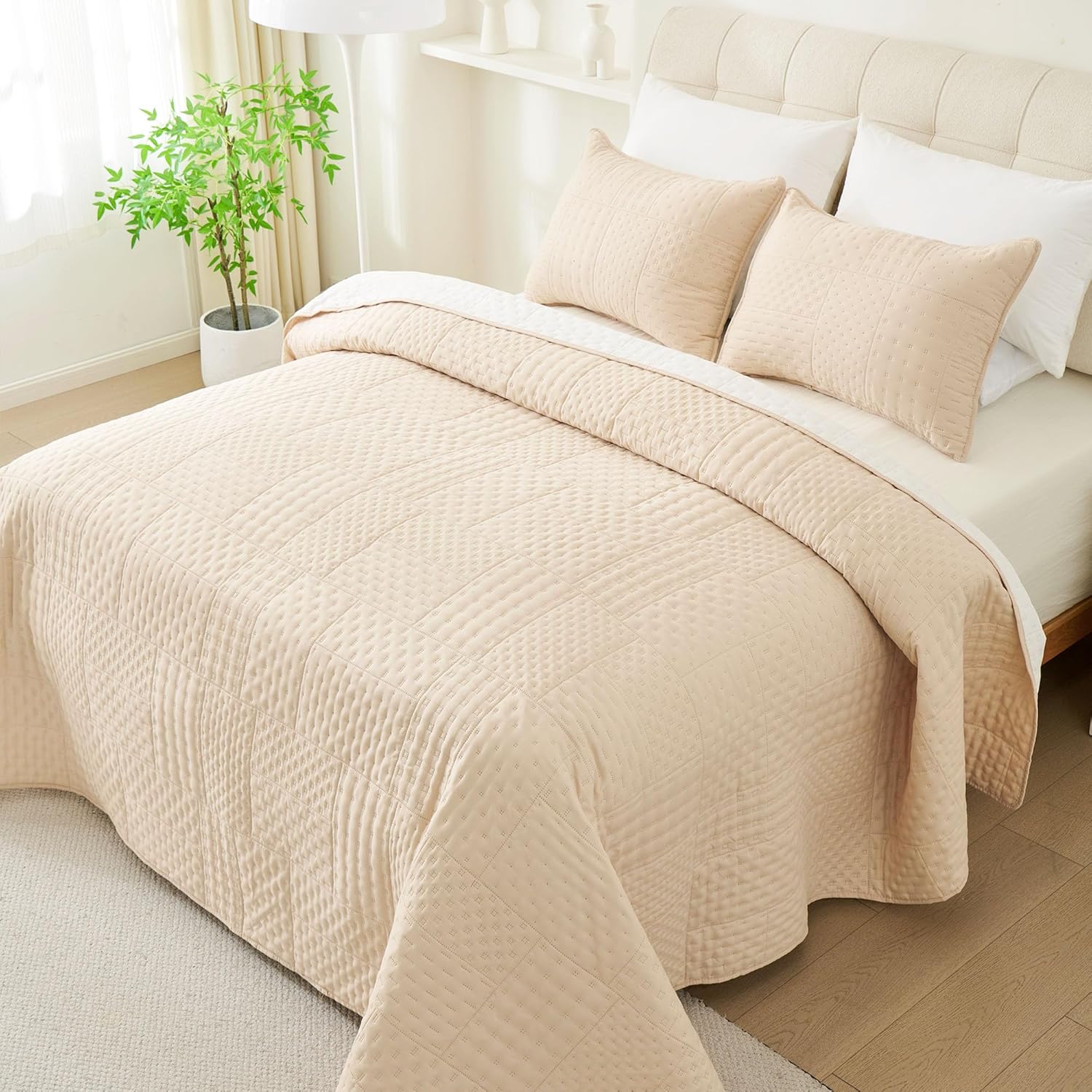 Cmfshape King Size Quilt Bedding Set with 2 Pillow Shams