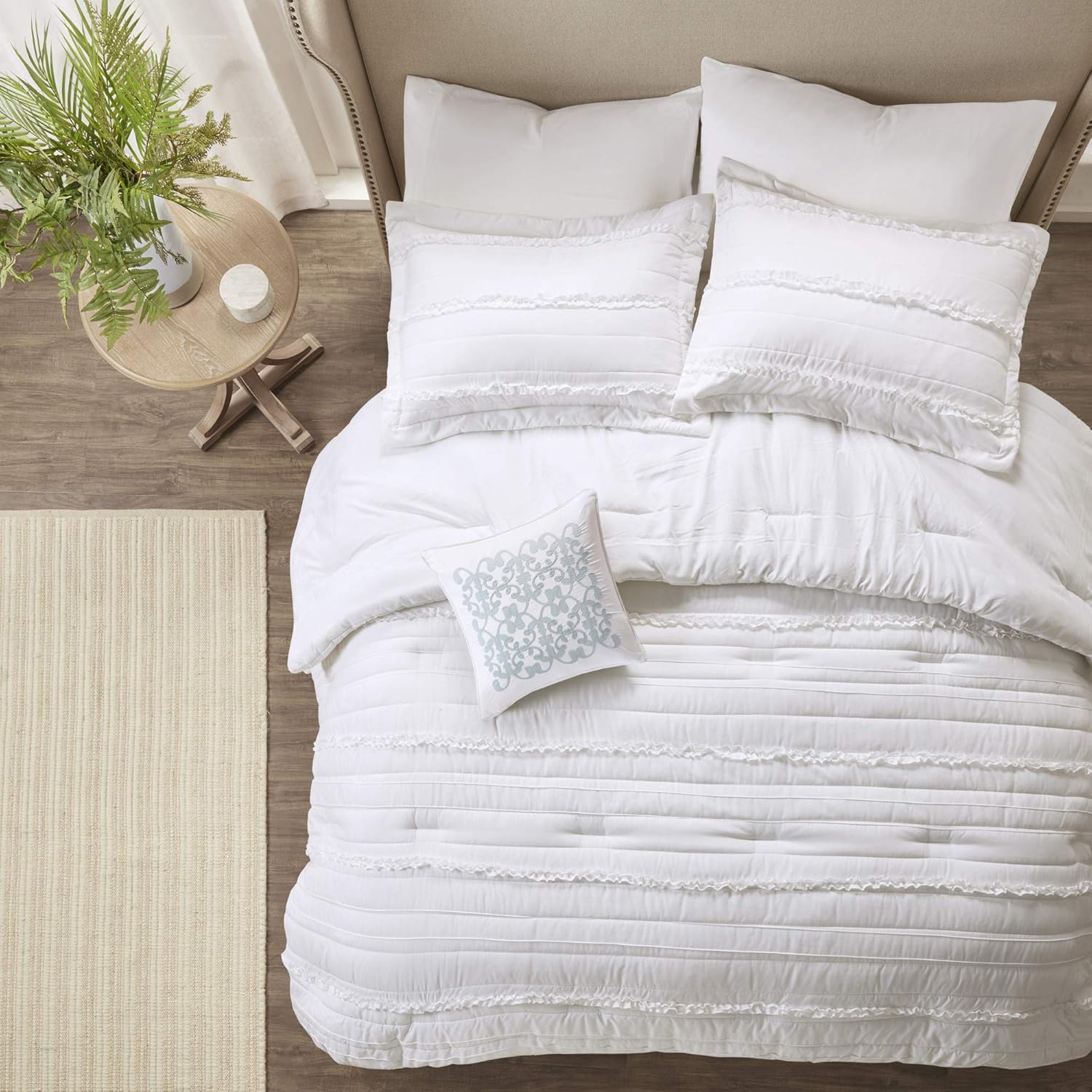Madison Park Celeste Comforter Set White 5 Piece King