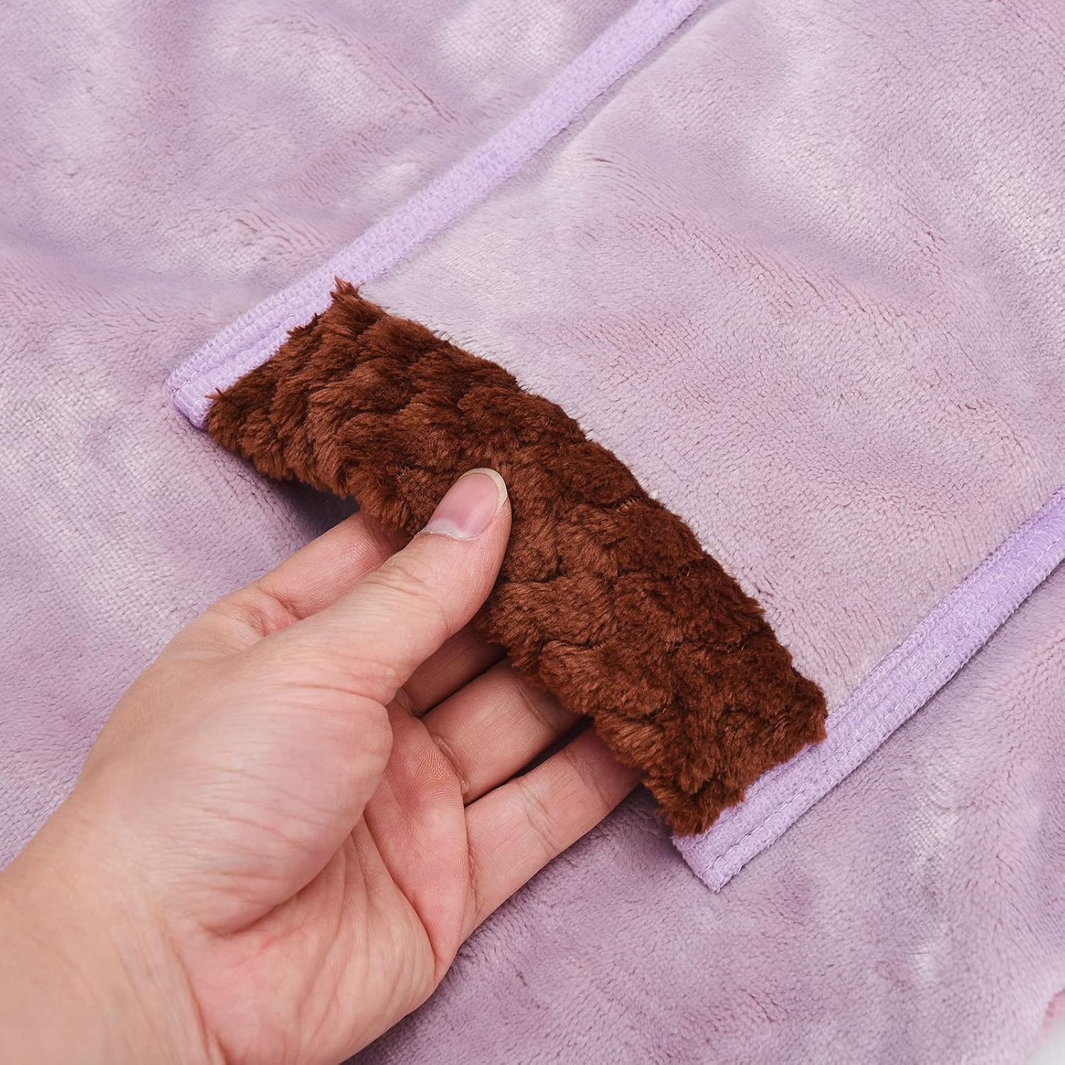 USB Flannel Heated Throw Blanket with Hand Pocket