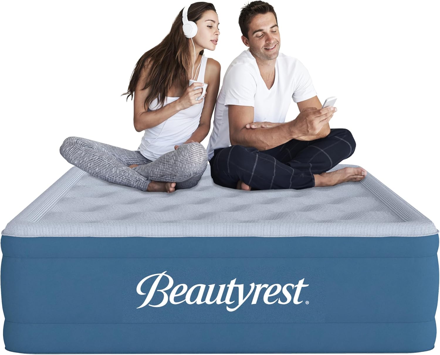 Beautyrest 17 Comfort Plus Air Mattress with Pump and Cooling Topper