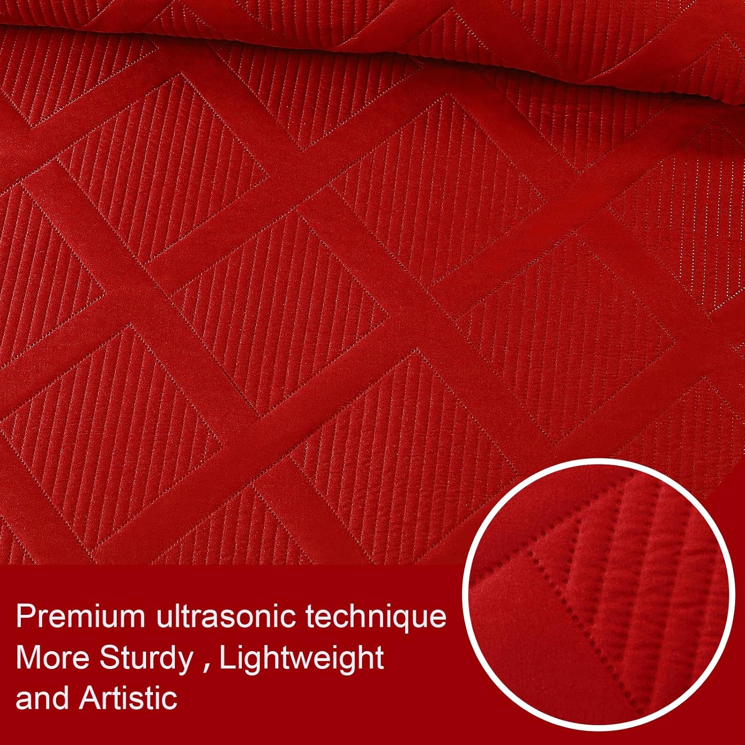 Exclusivo Mezcla King Size Quilt Set with Modern Striped Pattern