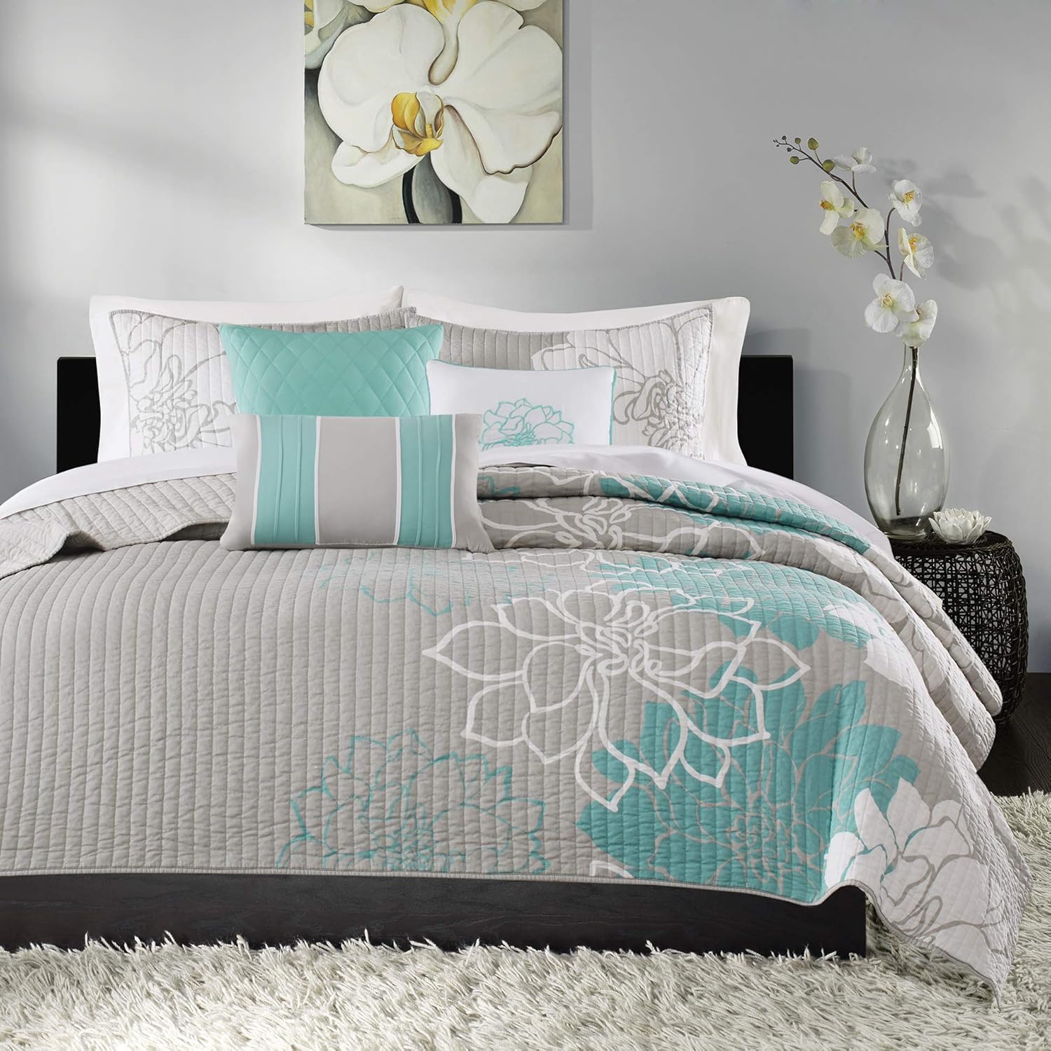 Madison Park Lola Cotton Quilt Set - 6 Piece