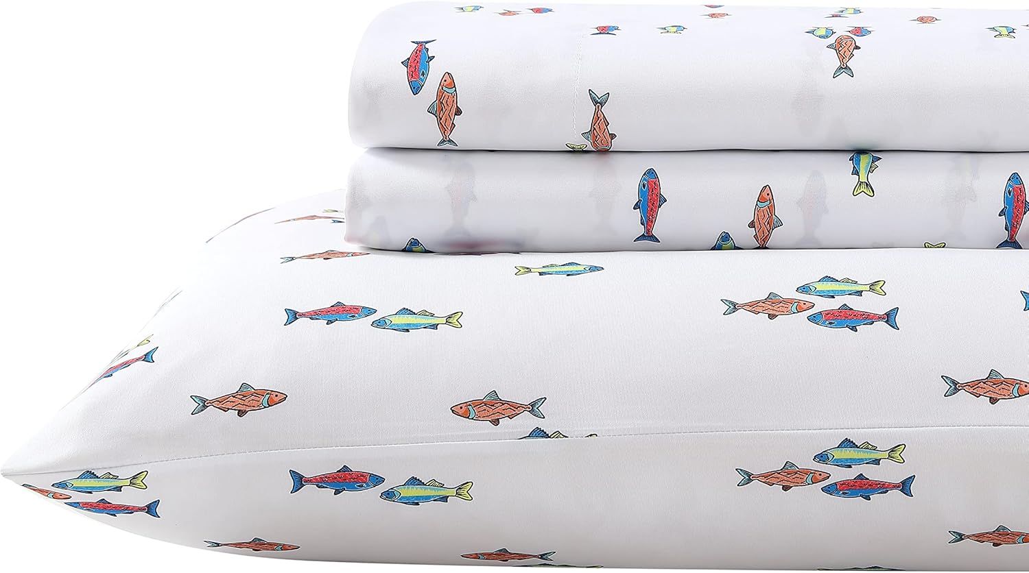 Eddie Bauer Kids Sheet Set - Fish Lake White Queen