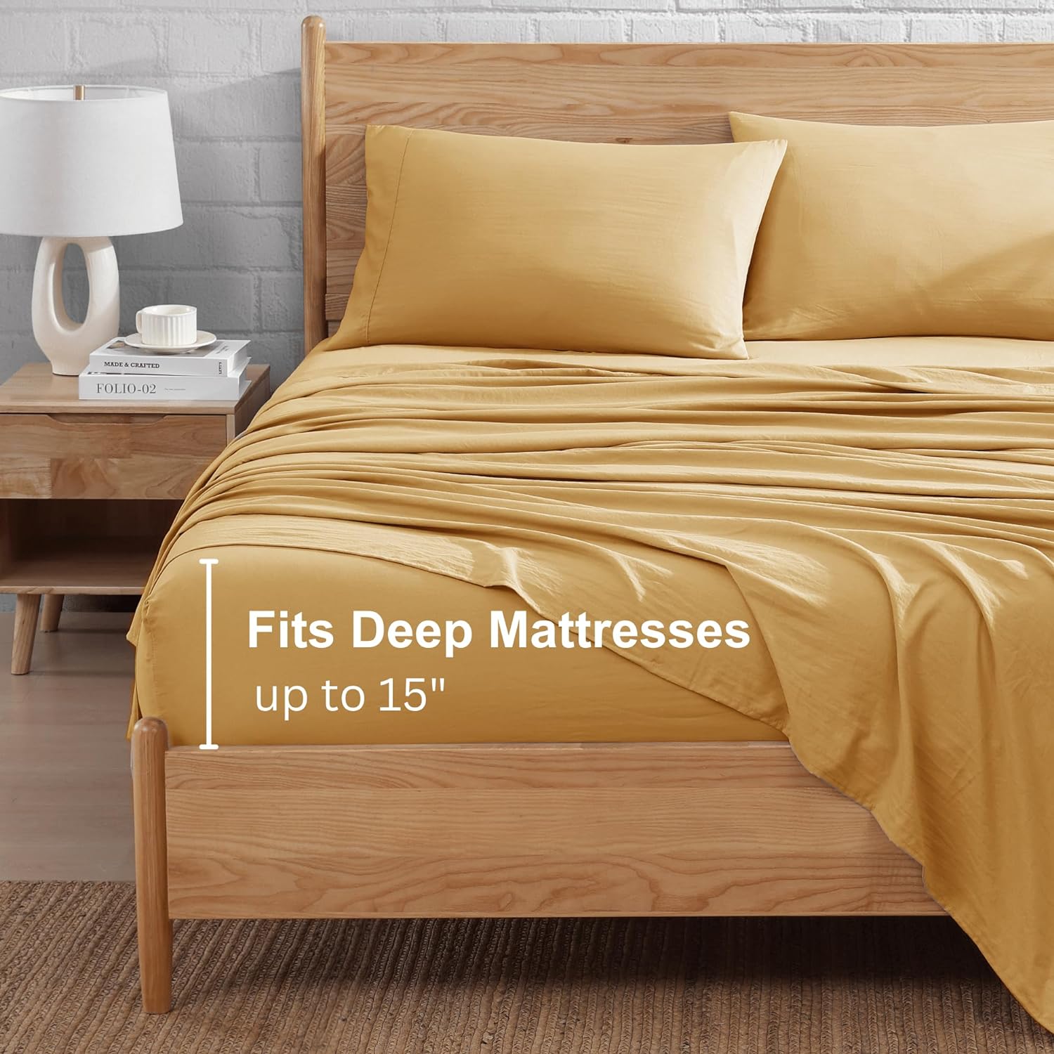 Casa Platino Twin XL Bed Sheet Set Breathable and Cooling