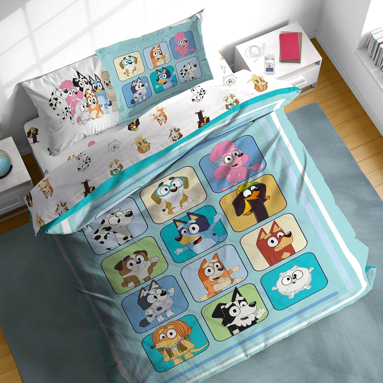 Sunny Side Up Bluey Friends 7-Piece Comforter Set 1