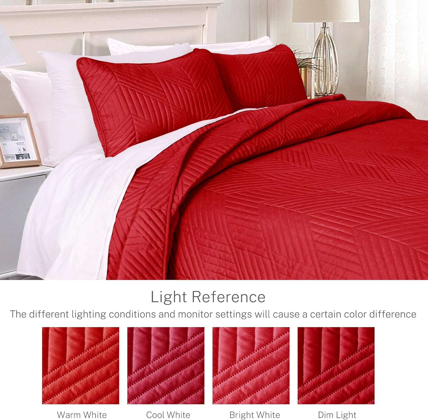 Exclusivo Mezcla Ultrasonic Full Queen Quilt Set
