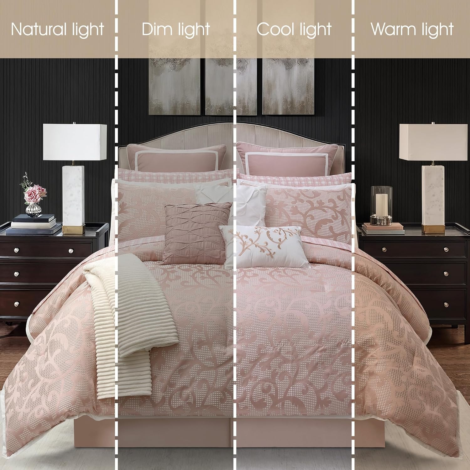Stratford Park Blush Paisley Comforter Set King Size