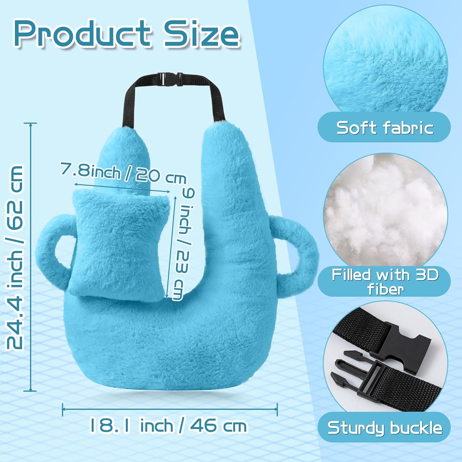 Travel Pillow for Adults and Children Blue