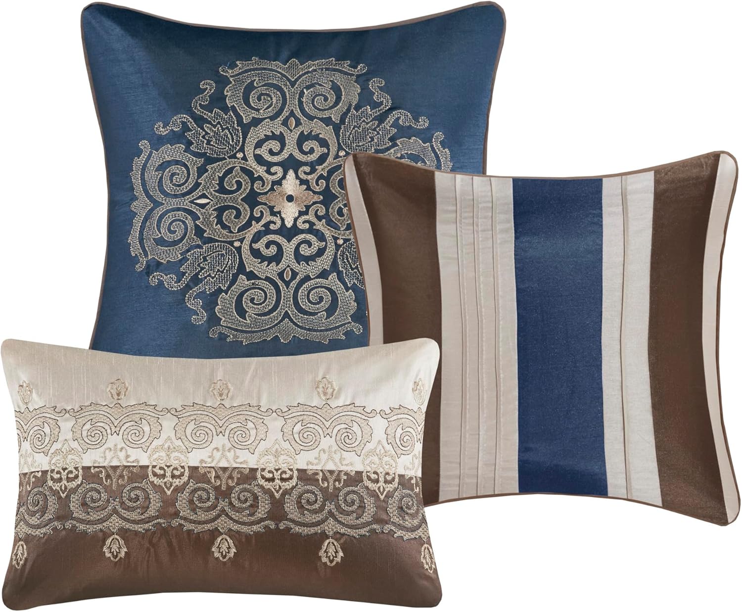 Madison Park 7-Piece Comforter Set Navy Queen