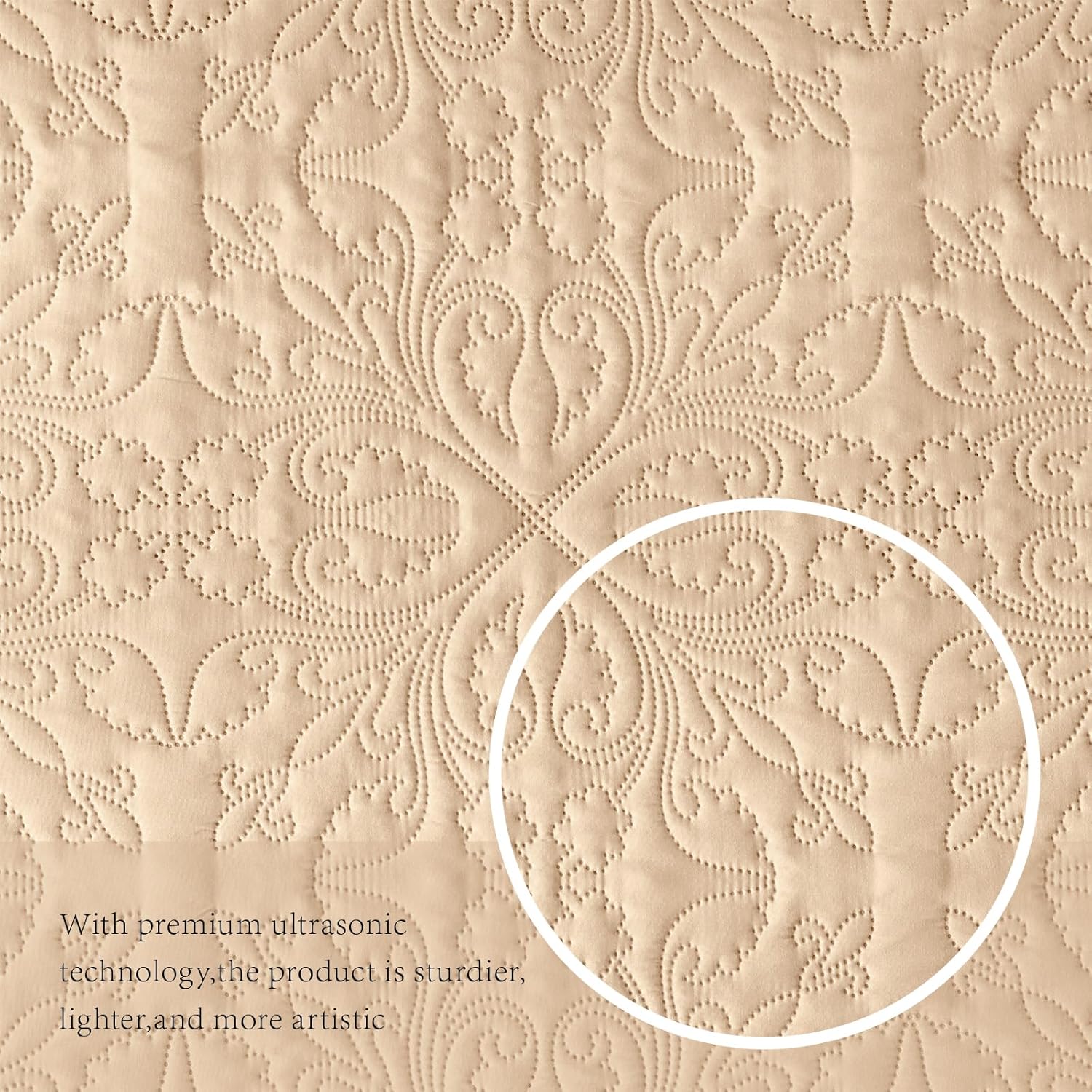 Akkialla Beige Quilt Bedding Set for All Seasons