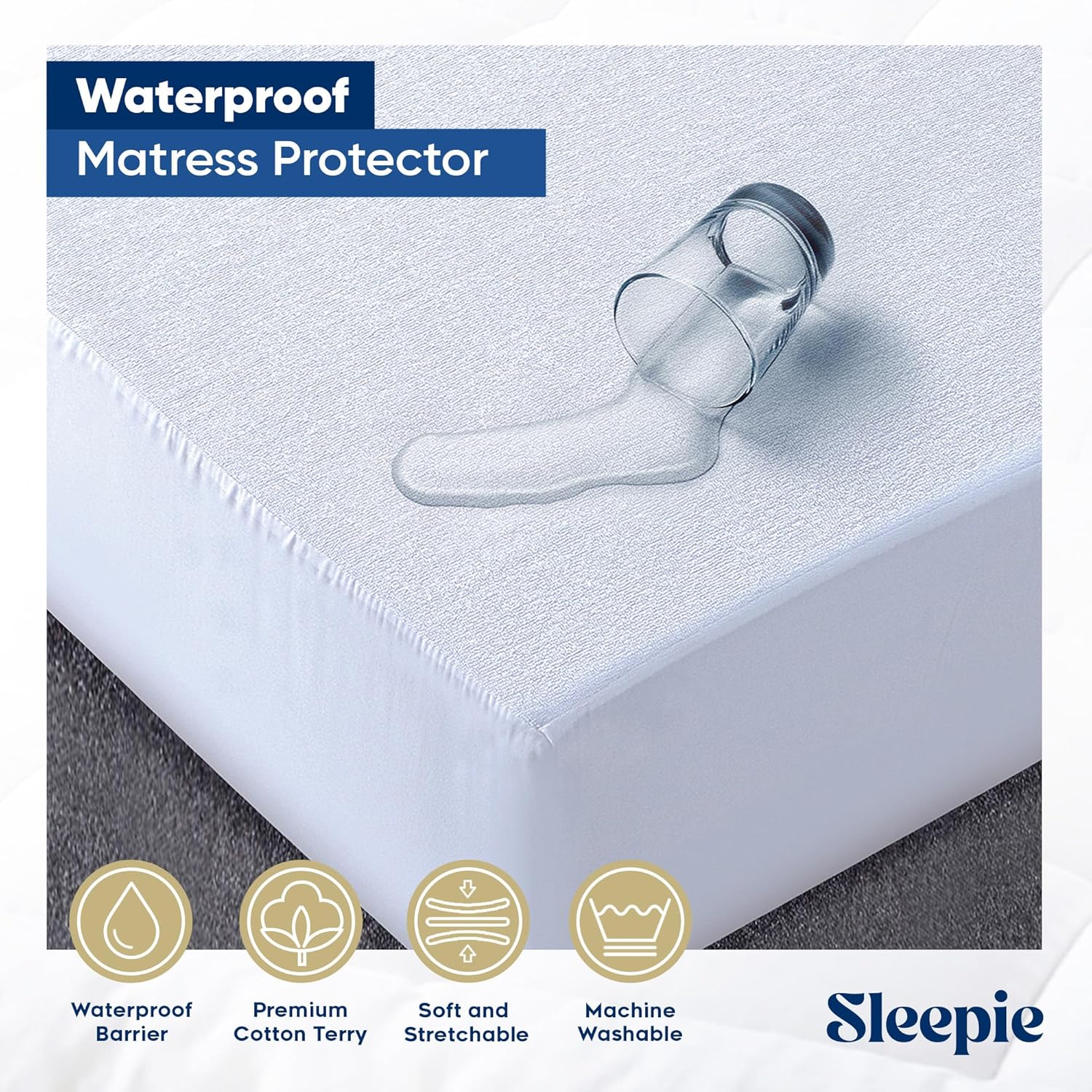 Sleepie 100 Waterproof Mattress Protector Twin XL 1