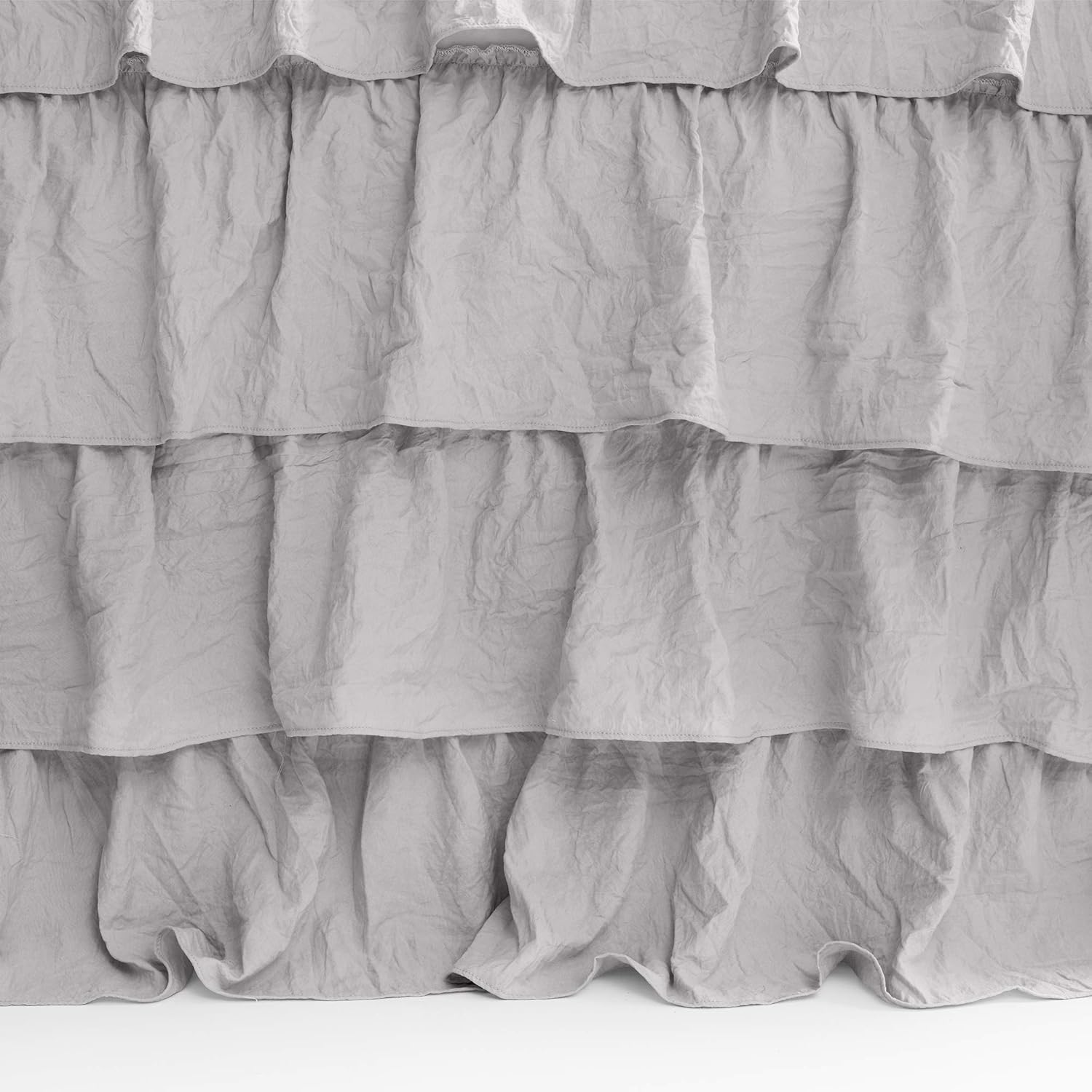 Lush Decor Allison Ruffle Skirt Bedspread Set Light Gray
