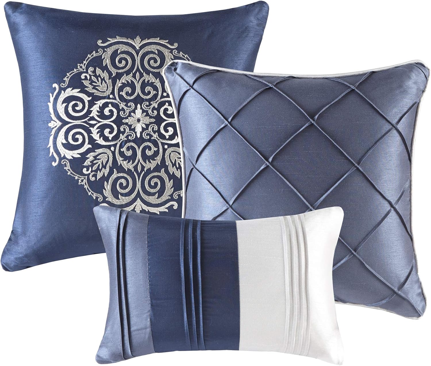 Madison Park Blaire Cozy Comforter Set 7 Piece Navy