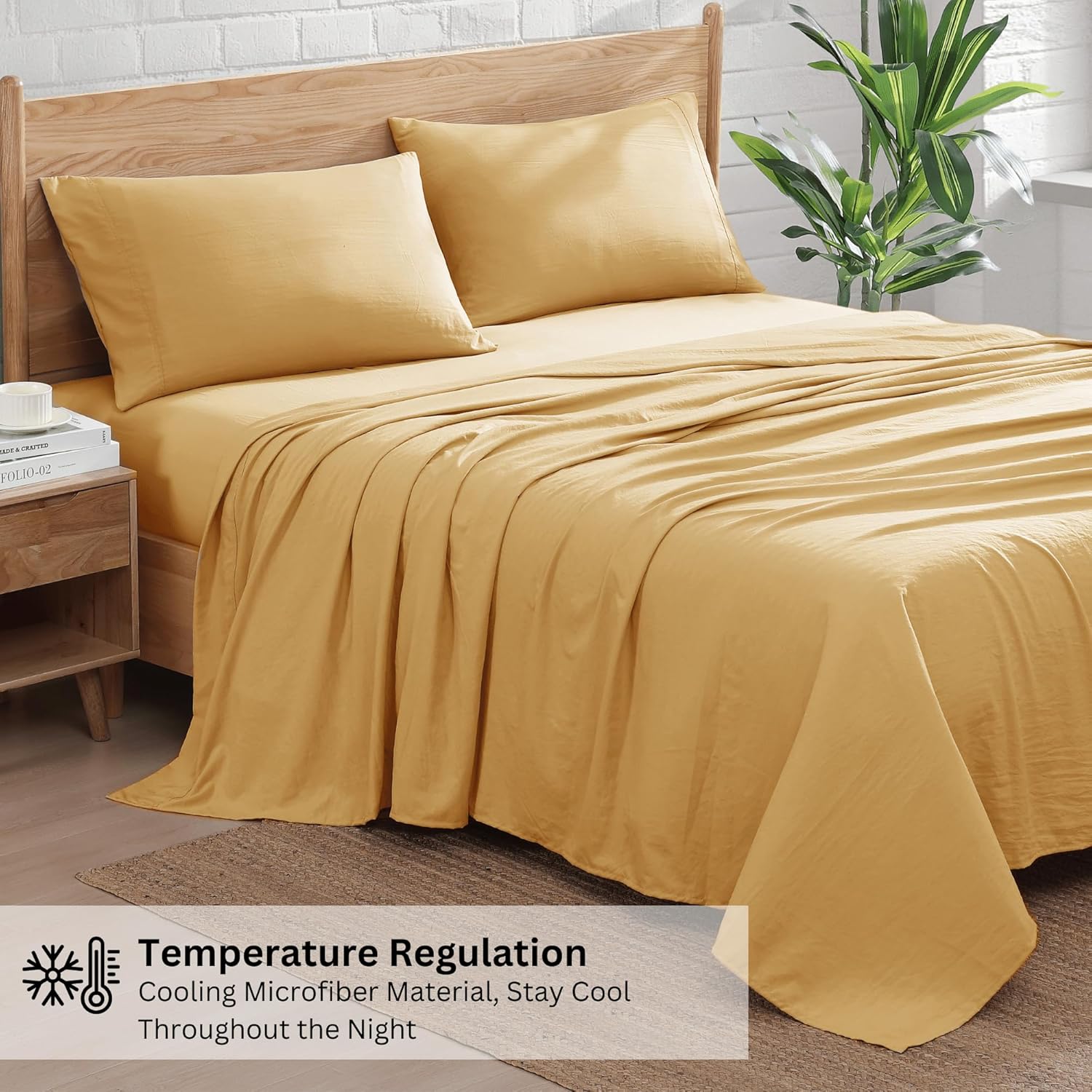 Casa Platino Twin XL Bed Sheet Set Breathable and Cooling