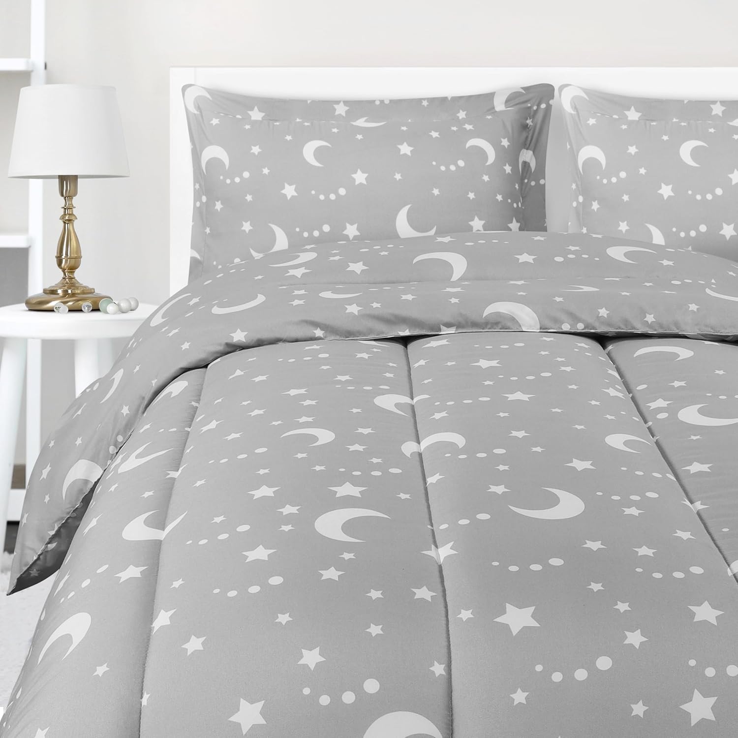 Utopia Bedding Moon Star Comforter Set Twin