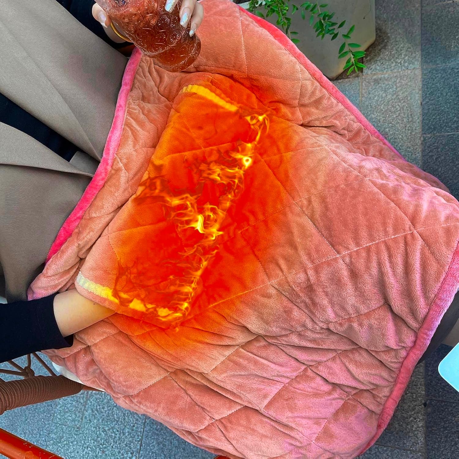 USB Heated Blanket Throw with Zipper for Winter