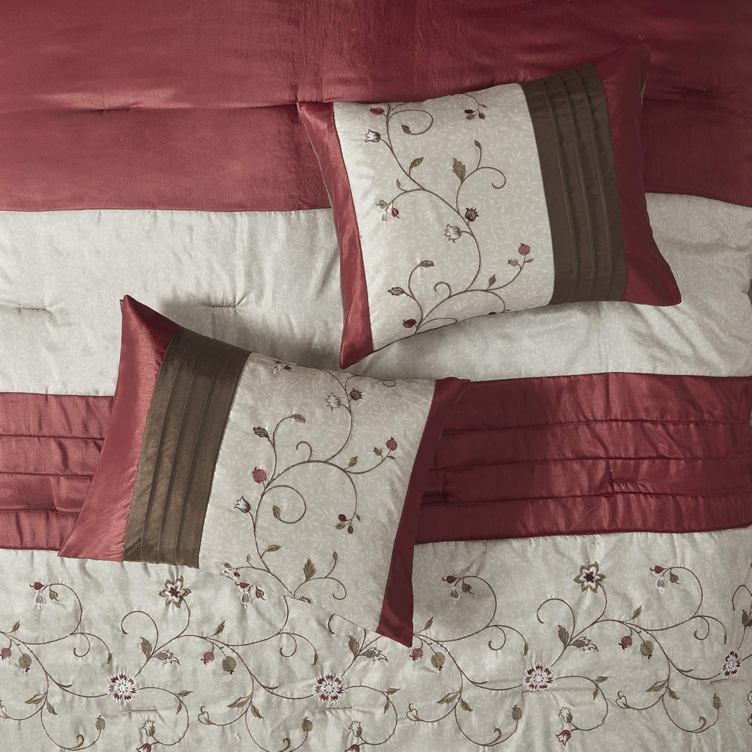 Madison Park Serene Faux Silk 7-Piece Comforter Set