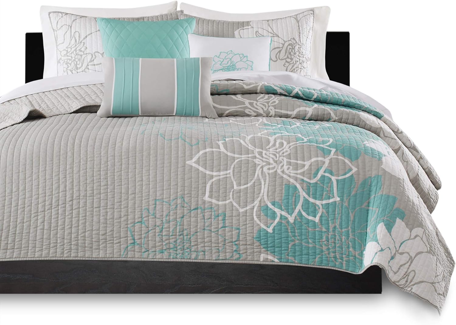 Madison Park Lola Cotton Quilt Set - 6 Piece