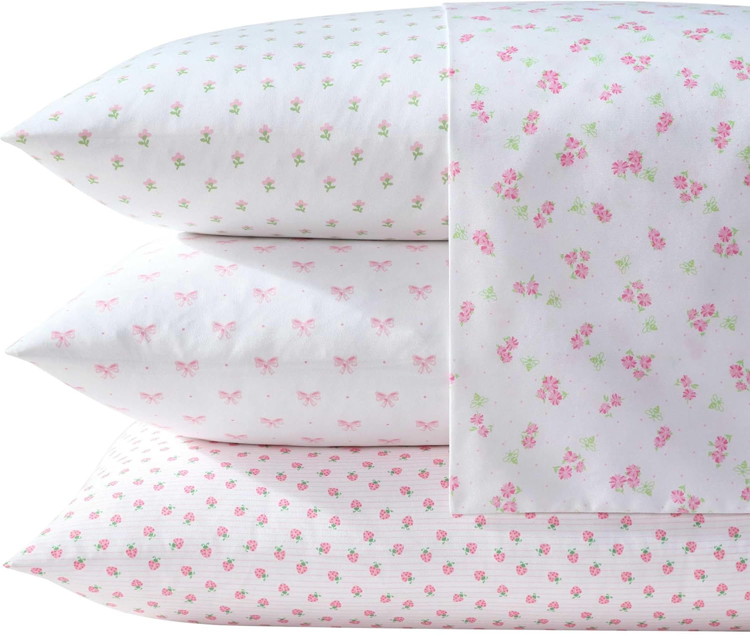 Laura Ashley Kids Sheet Set with Bows Pink Twin XL