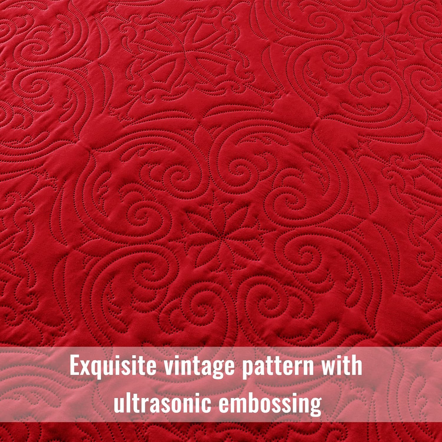 Exclusivo Mezcla King Size Quilt Set - Red