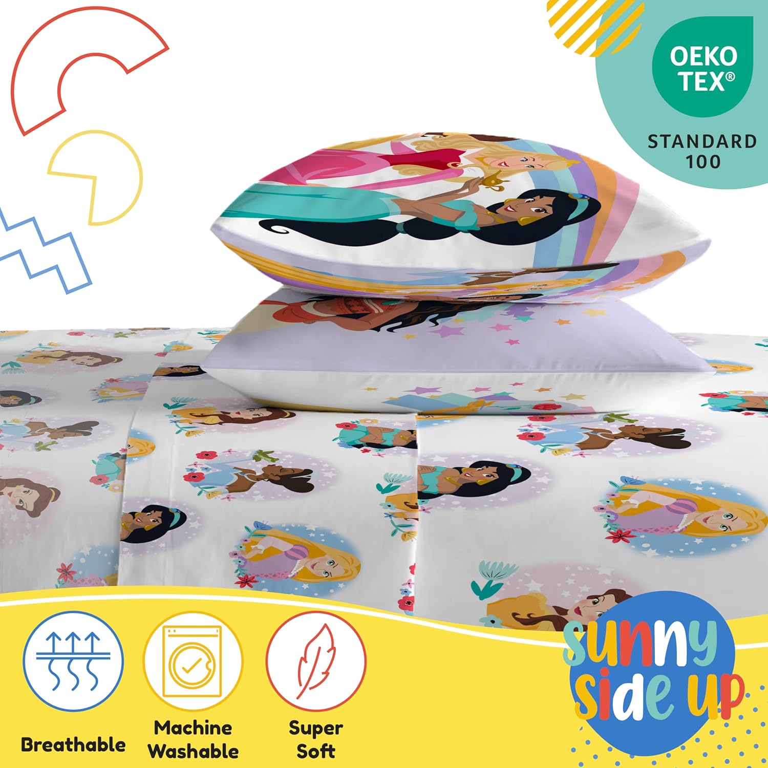 Sunny Side Up Disney Princess 4-Piece Sheet Set