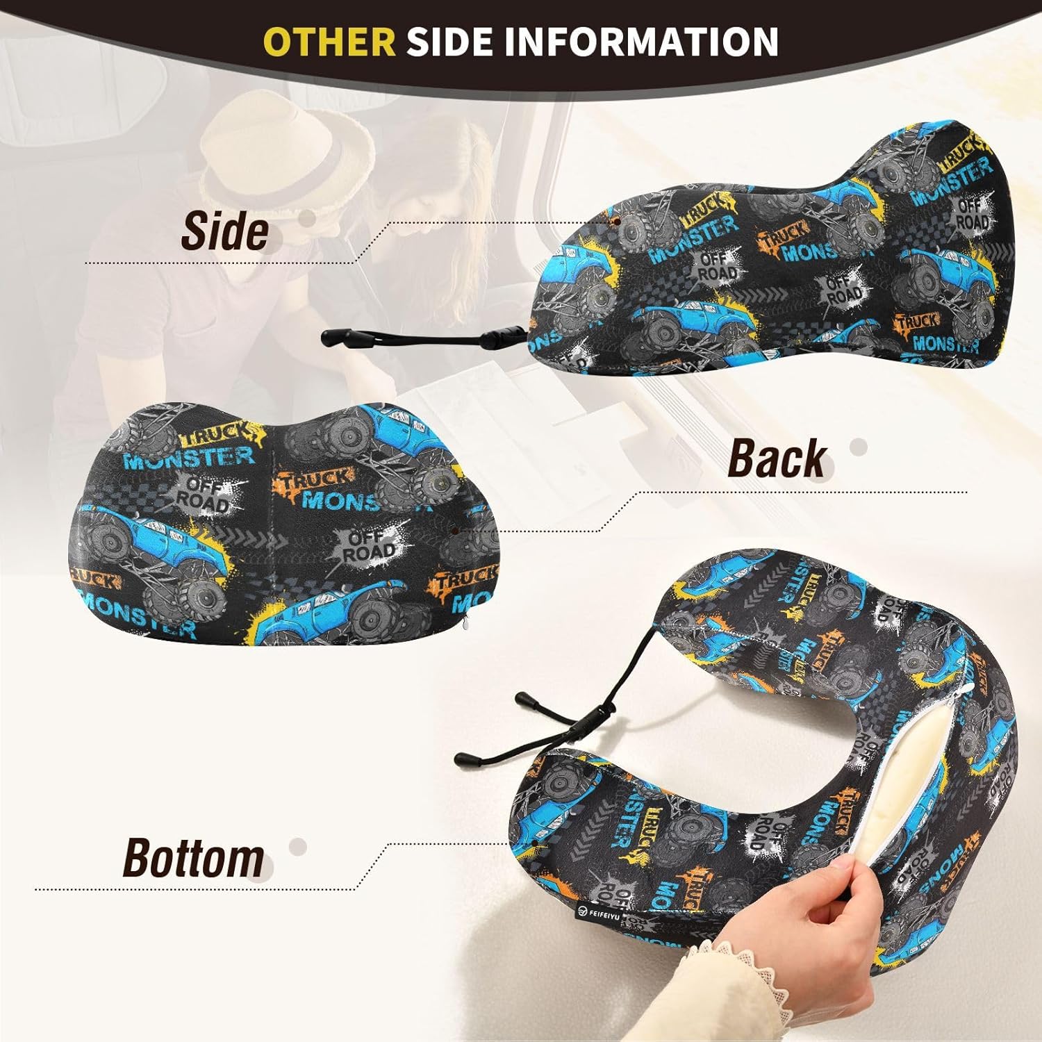 Sletend Travel Neck Pillow with Storage Bag 1