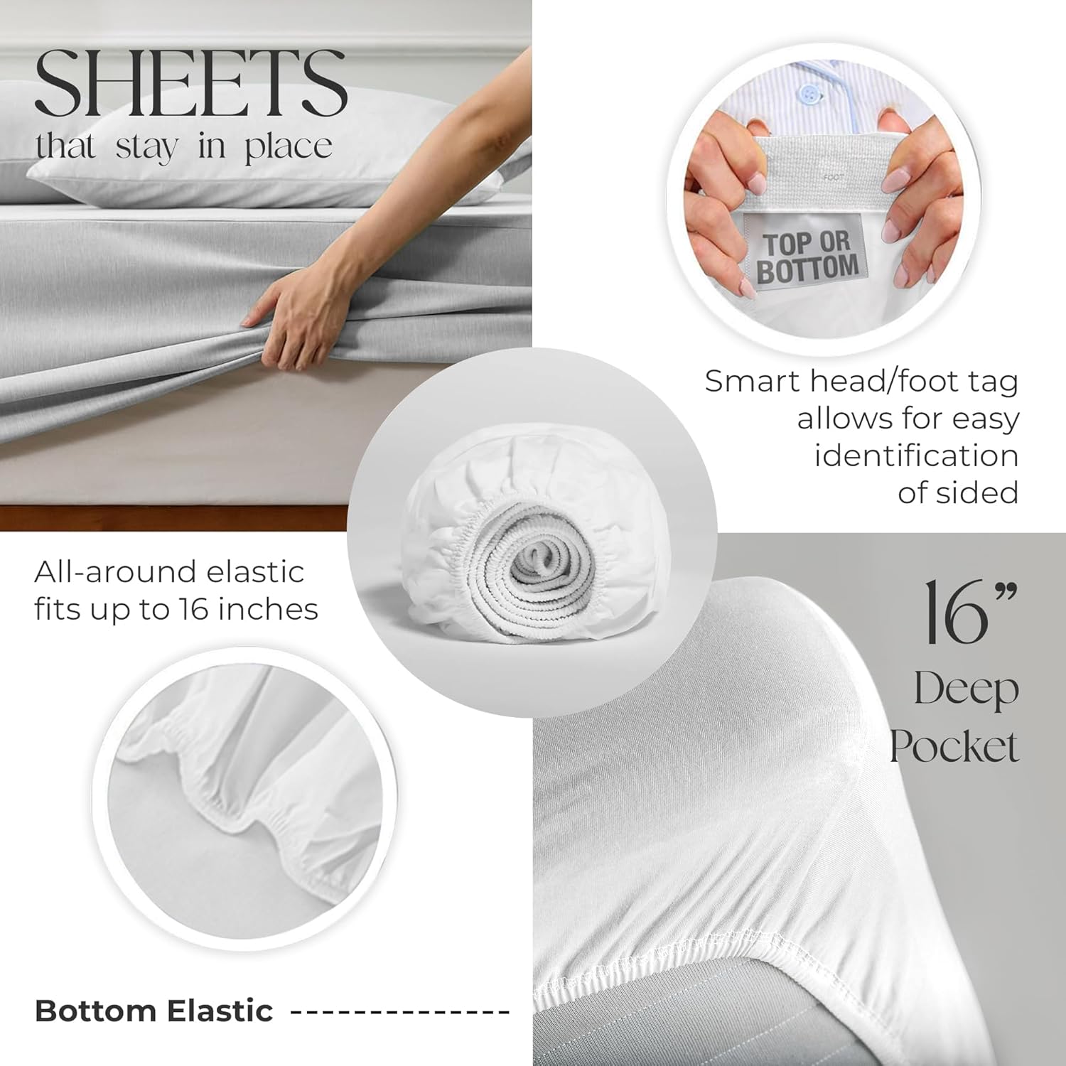 Organic Cotton Twin XL Sheets - Lightweight Breathable Deep Pockets
