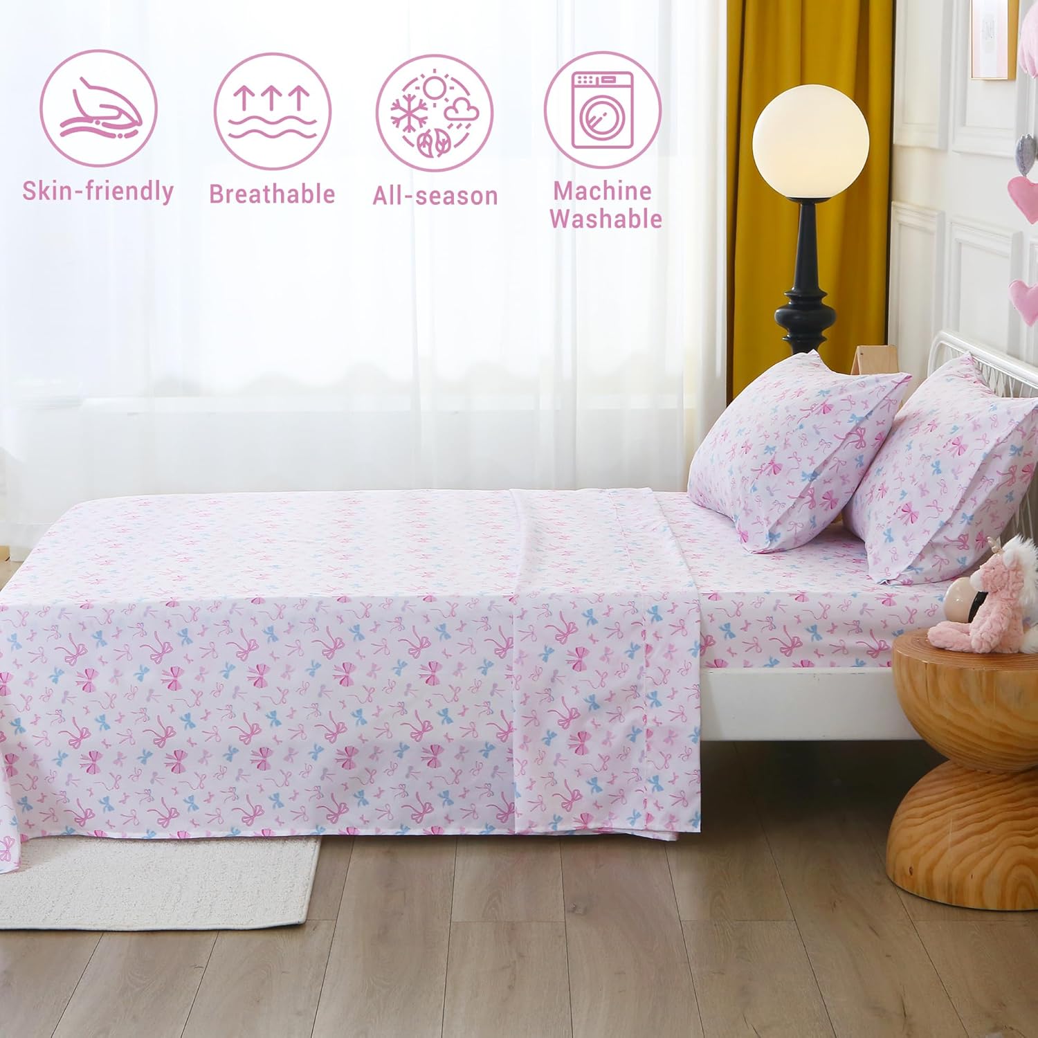 Softan Kids Bowknot Sheet Set 4 Piece