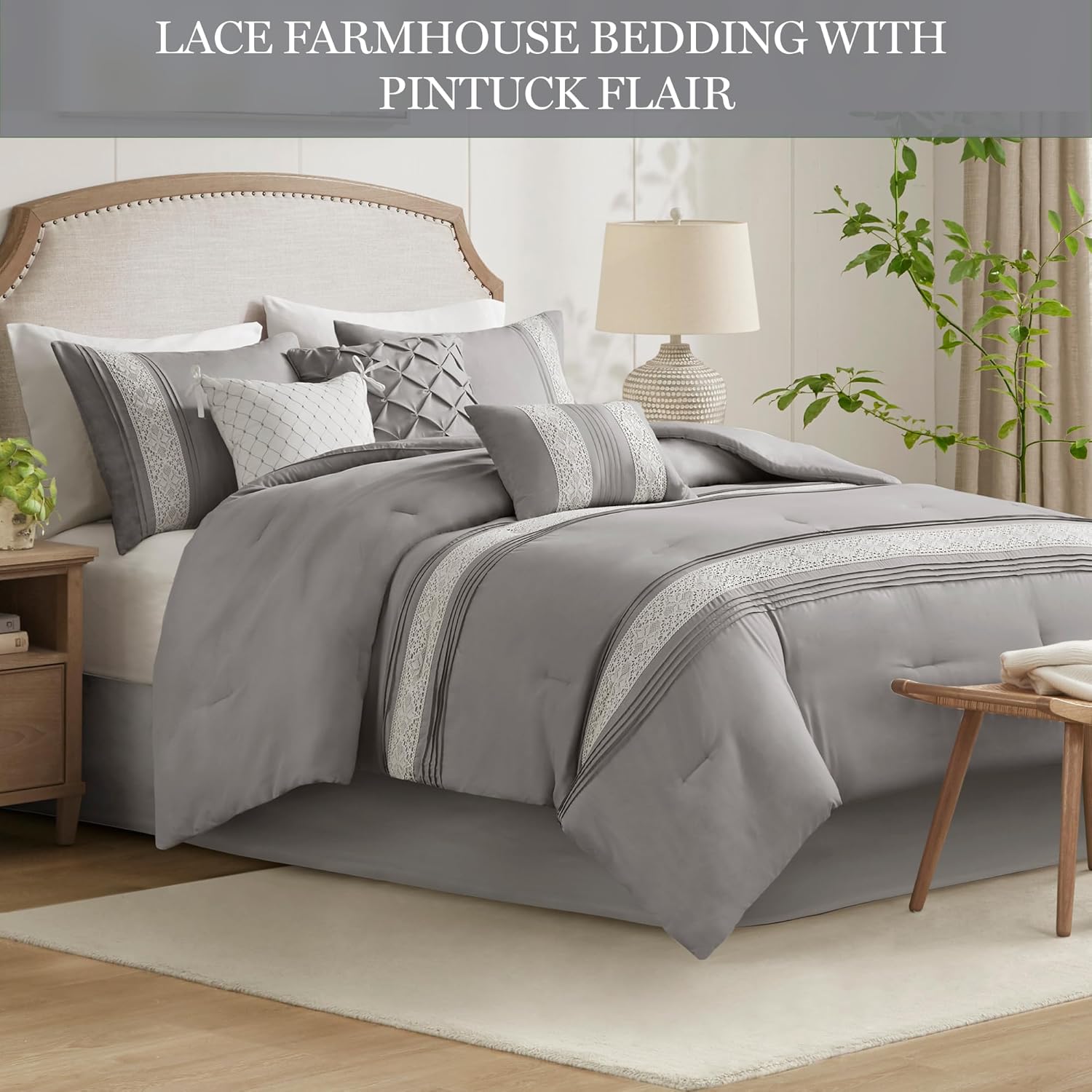 Madison Park Grey 7-Piece Comforter Set