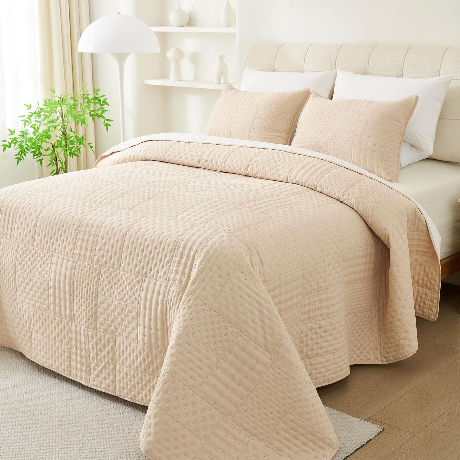Cmfshape King Size Quilt Bedding Set with 2 Pillow Shams