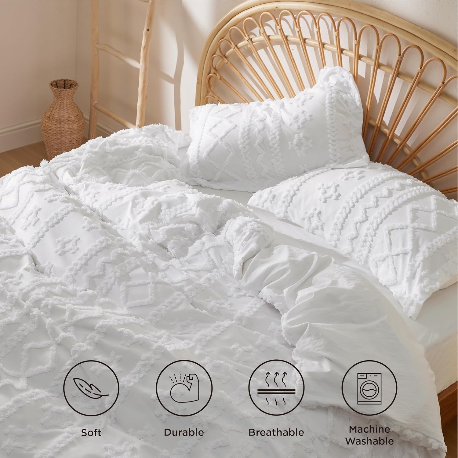 Bedsure Boho Kids Duvet Cover King Size