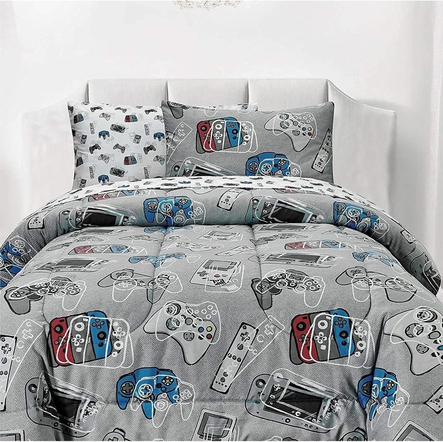 Kids Rule Game Controllers Bed Sheet Set