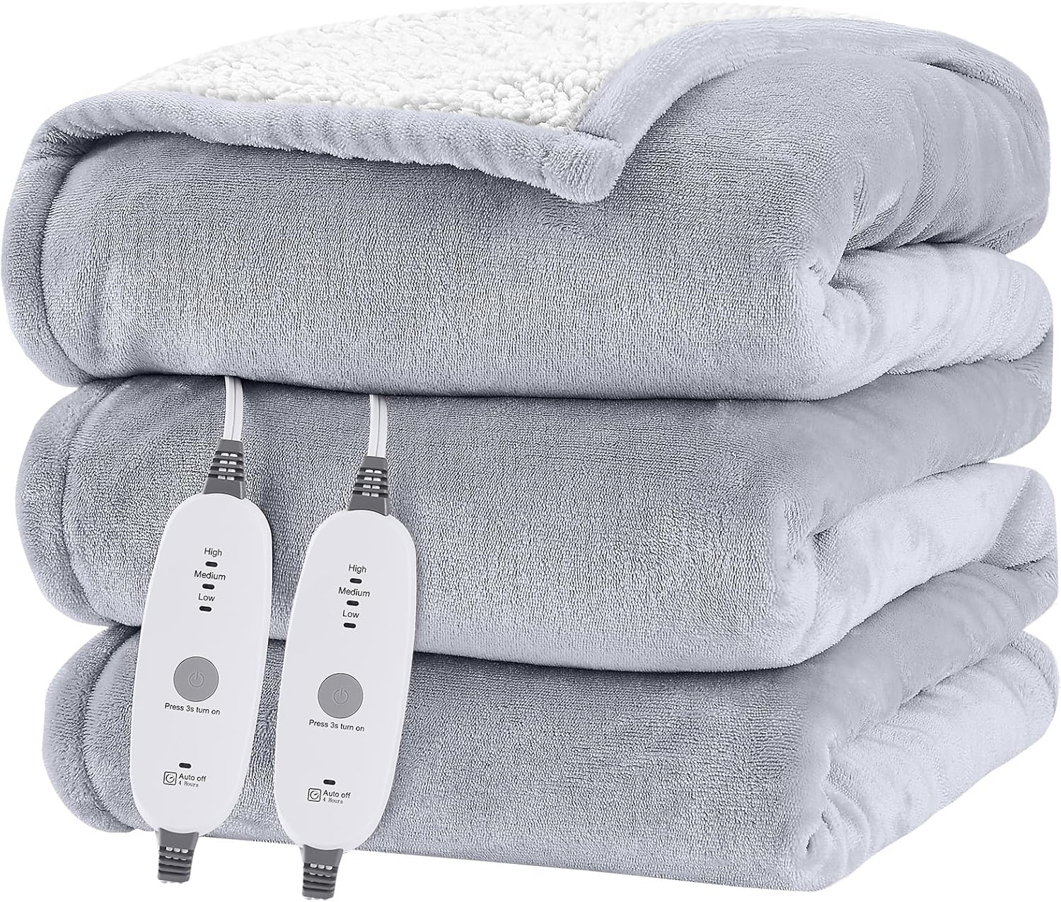 HYLEORY Heated Throw Blanket with 3 Heat Levels and 4H Timer
