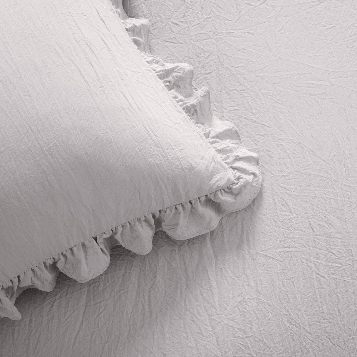 Lush Decor Allison Ruffle Skirt Bedspread Set Light Gray