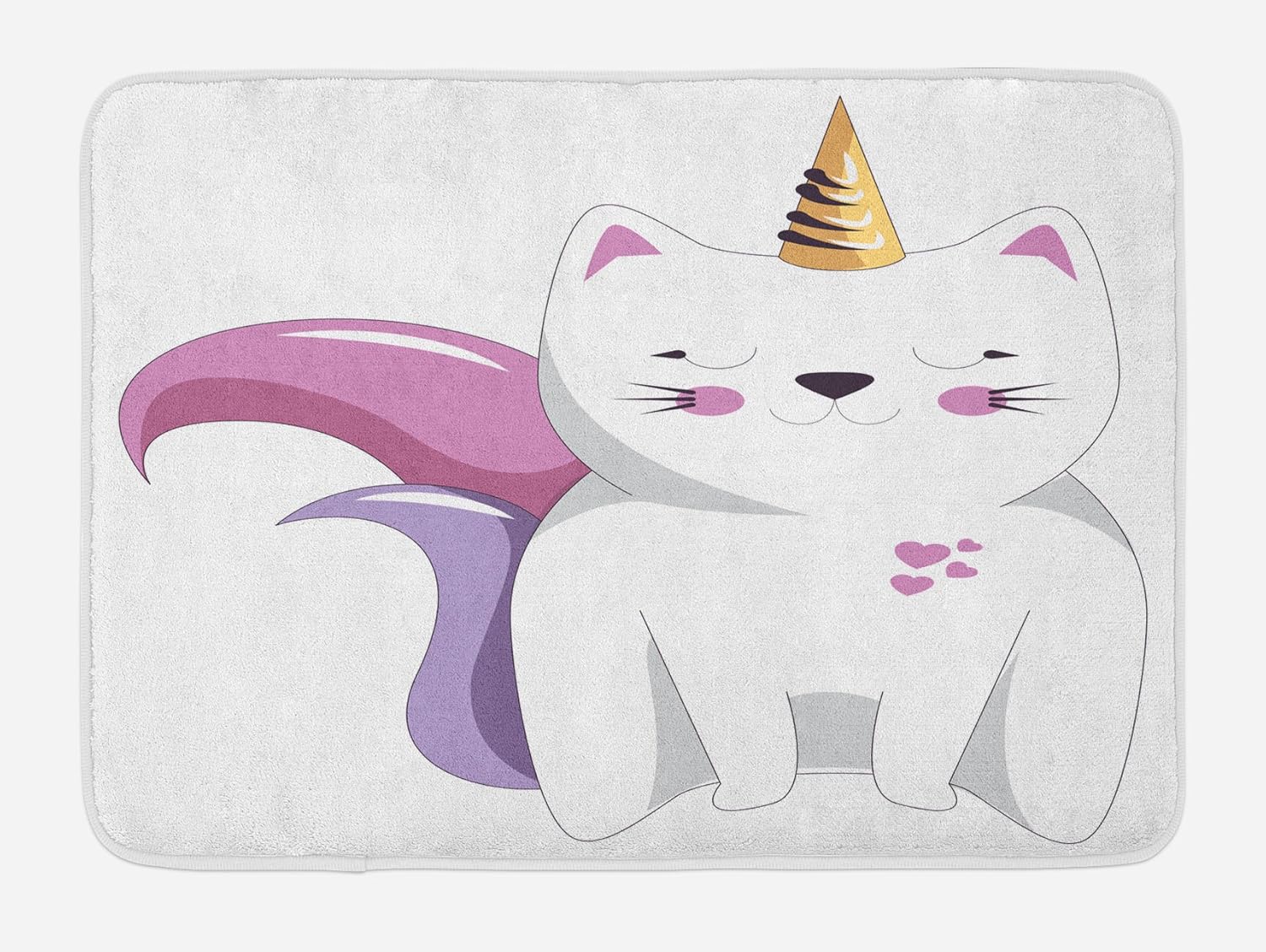 Ambesonne Unicorn Cat Bath Mat 302 x 20 1