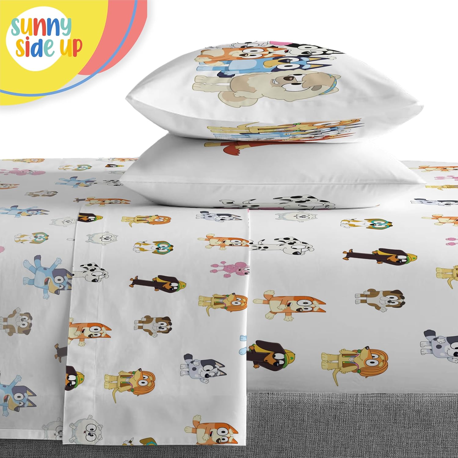 Sunny Side Up Bluey Friends 7-Piece Comforter Set 1