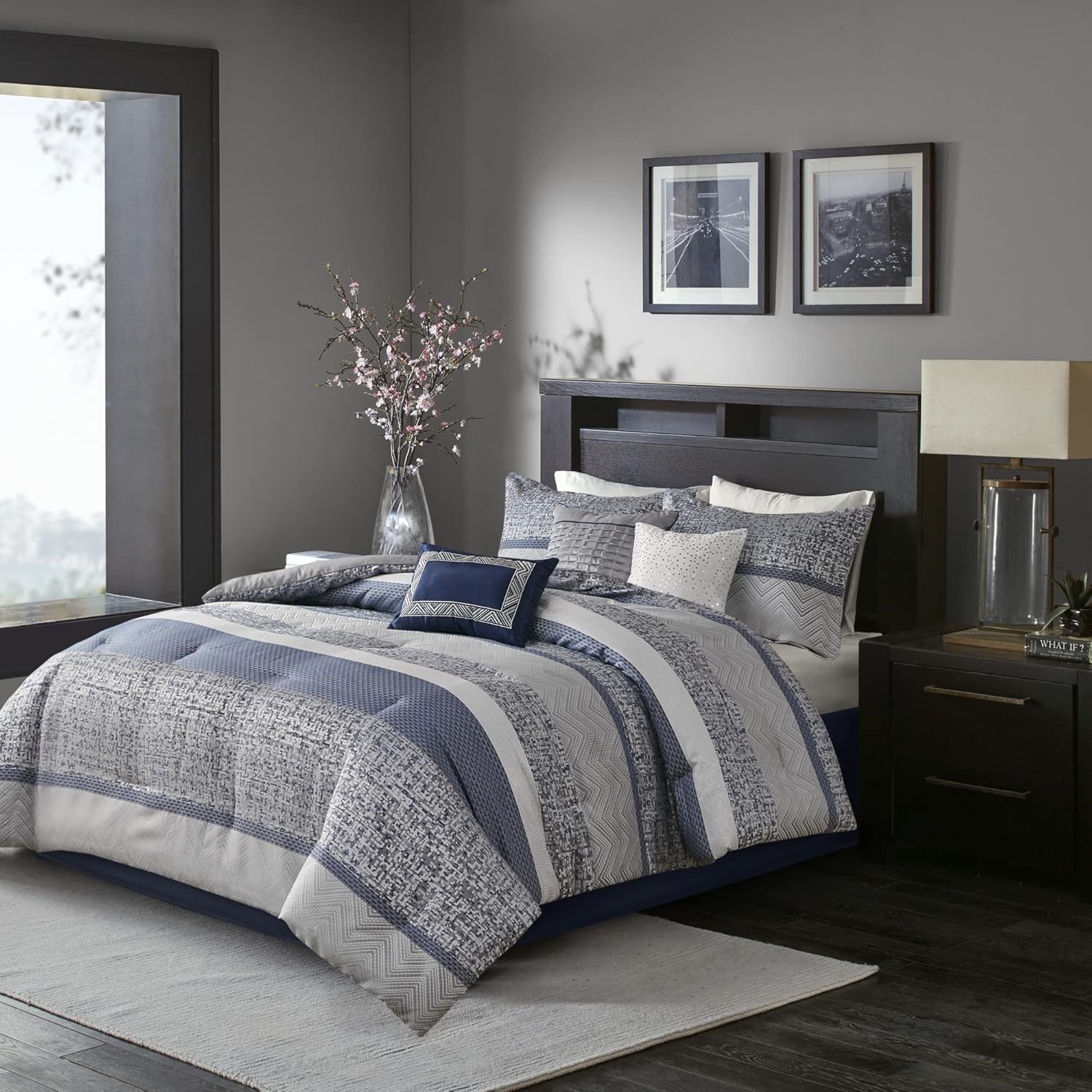 Madison Park Luxury Comforter Set with Decorative Pillows