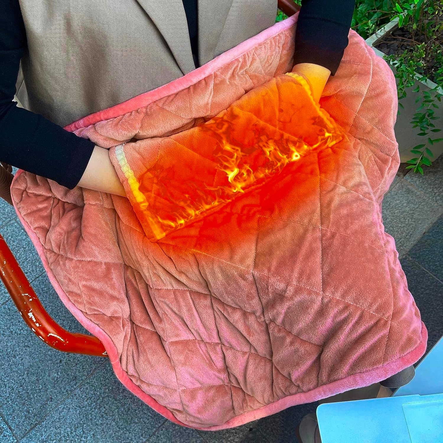 USB Heated Blanket Throw with Zipper for Winter
