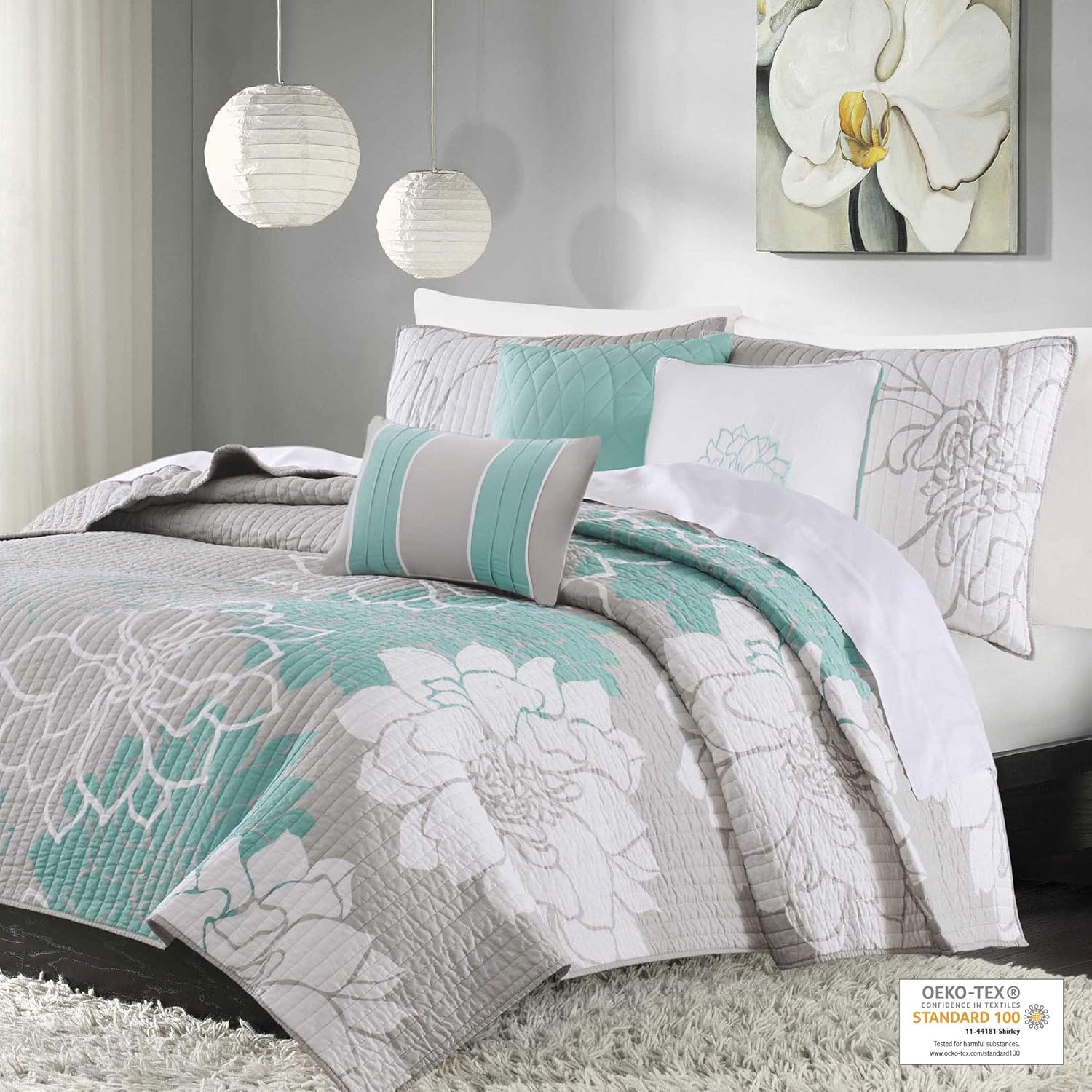 Madison Park Lola Cotton Quilt Set - 6 Piece